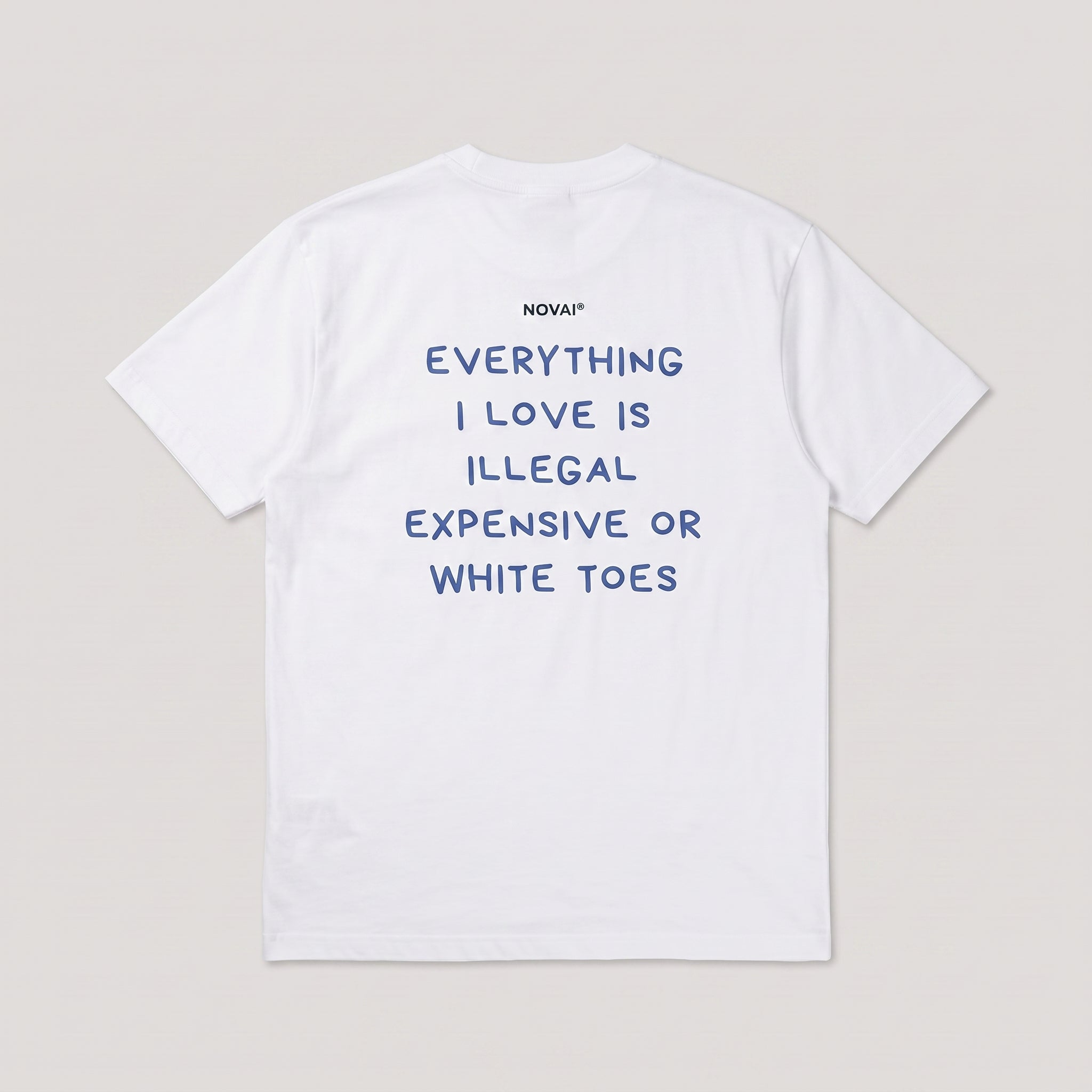 Illegal, Expensive or White Toes Tee WHITE
