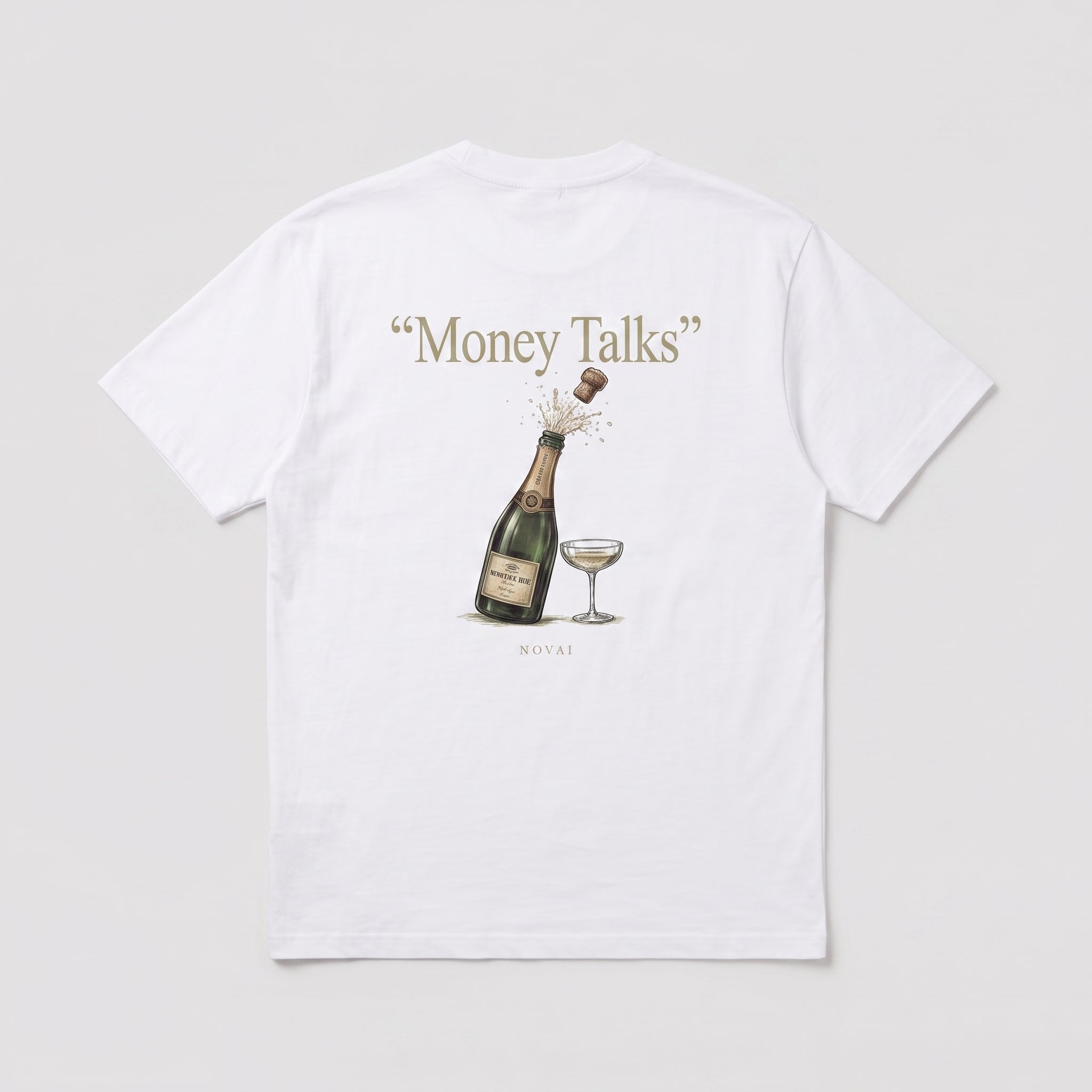 Money Talks Champagne Tee WHITE