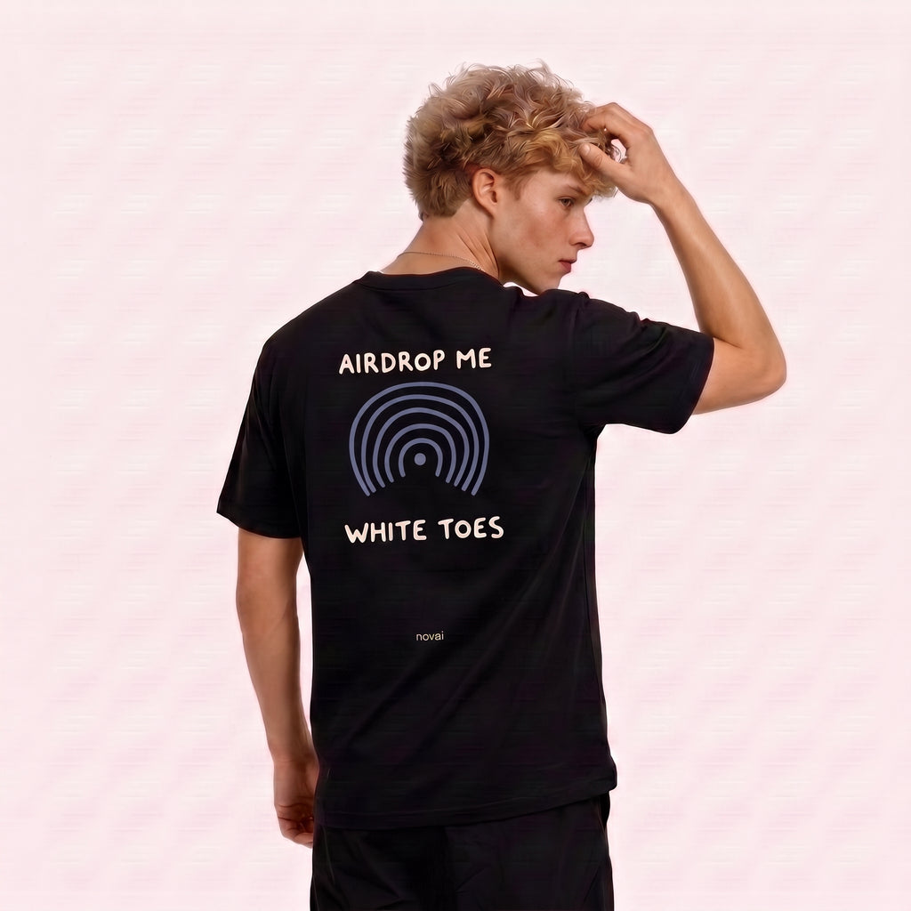 Airdrop Me White Toes Tee