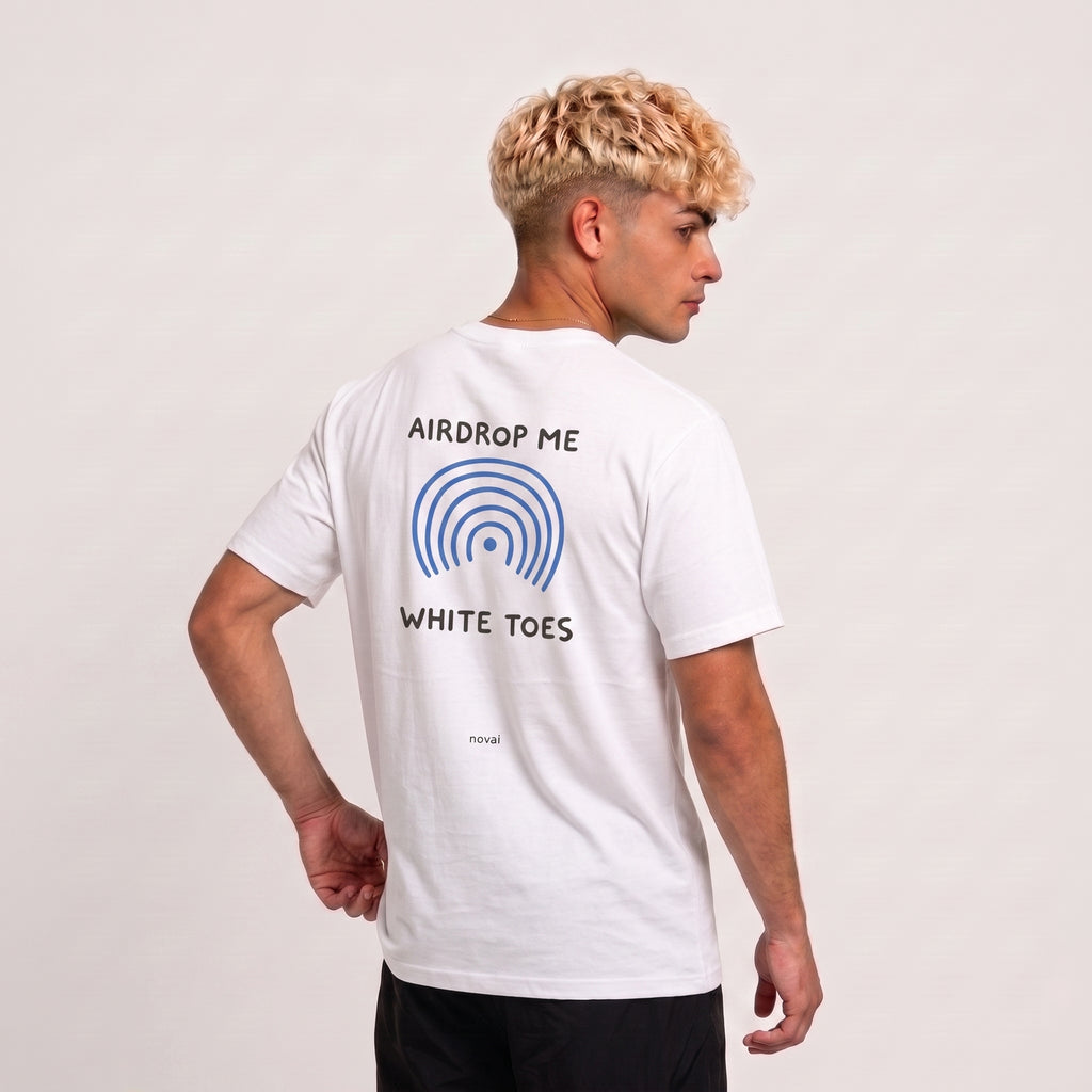 Airdrop Me White Toes Tee