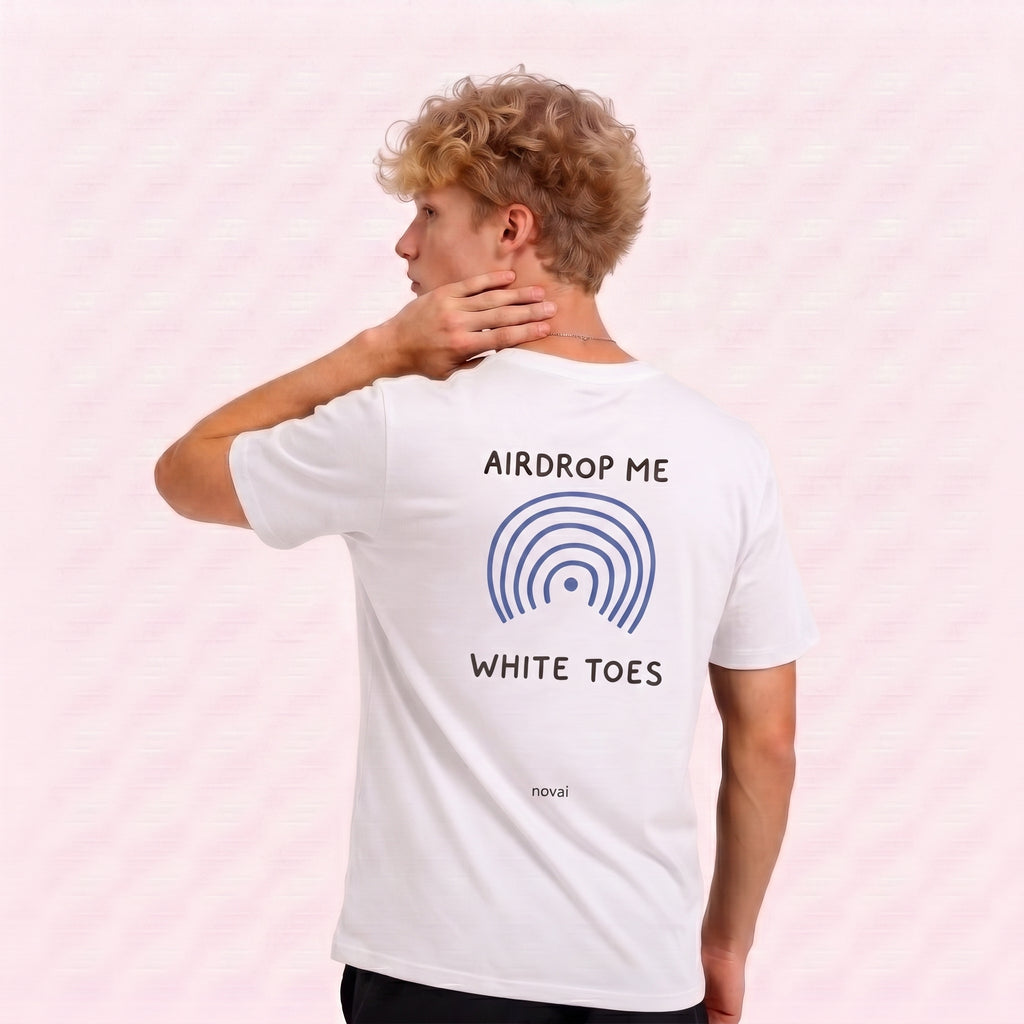 Airdrop Me White Toes Tee