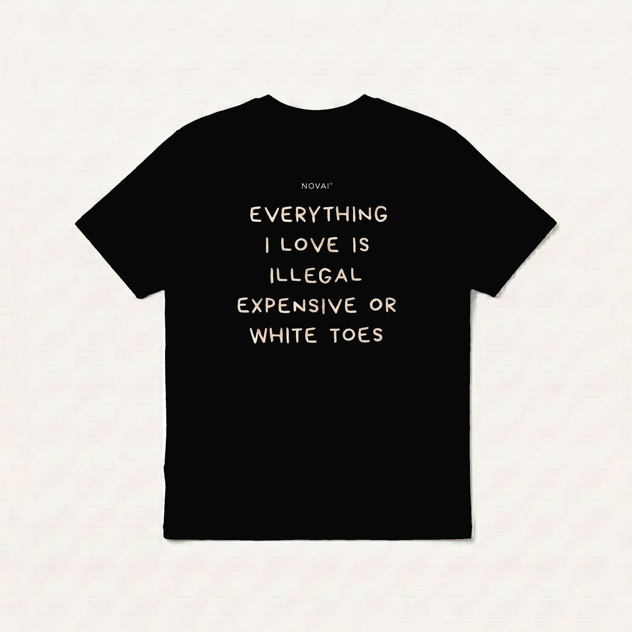 Illegal, Expensive or White Toes Tee BLACK
