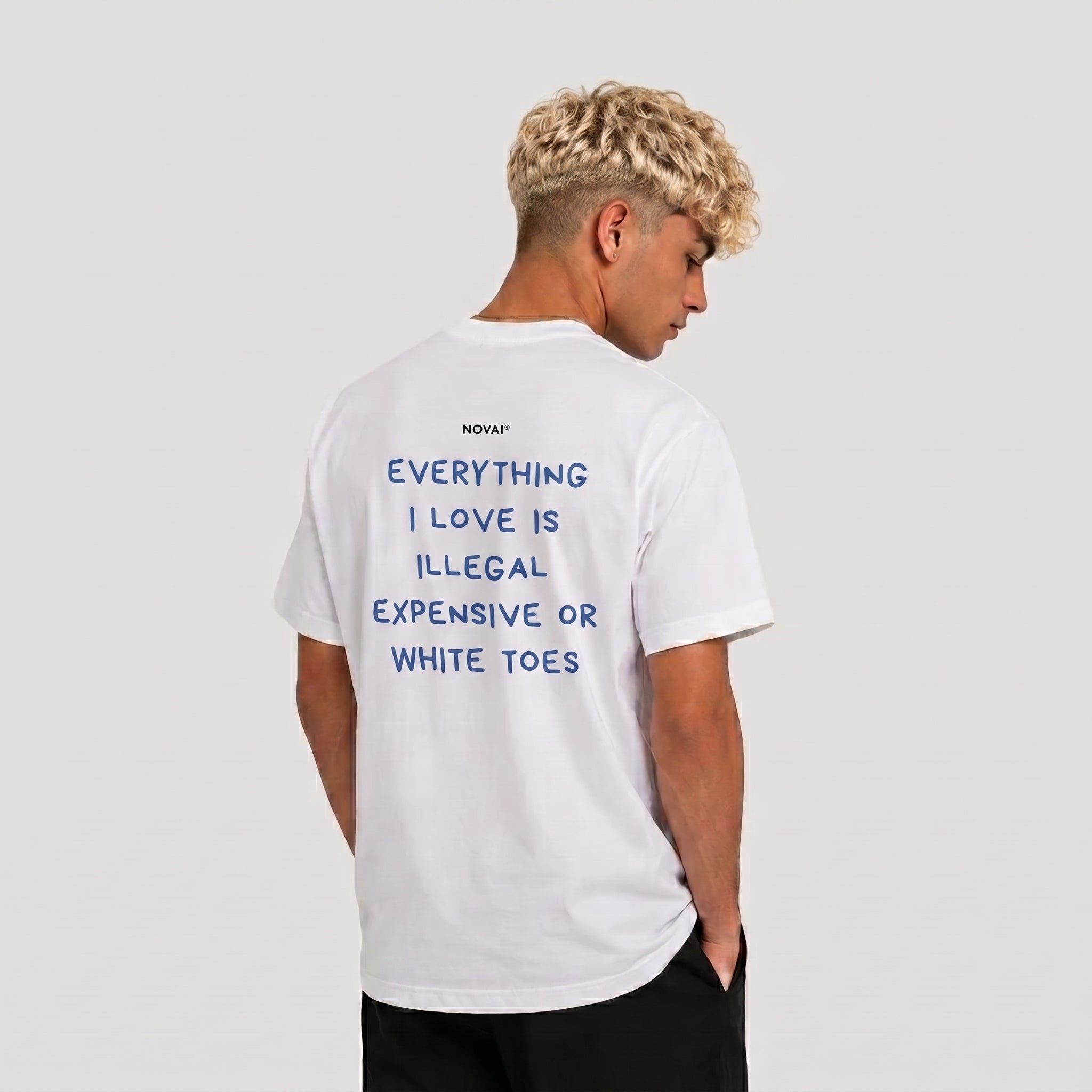 Illegal, Expensive or White Toes Tee WHITE