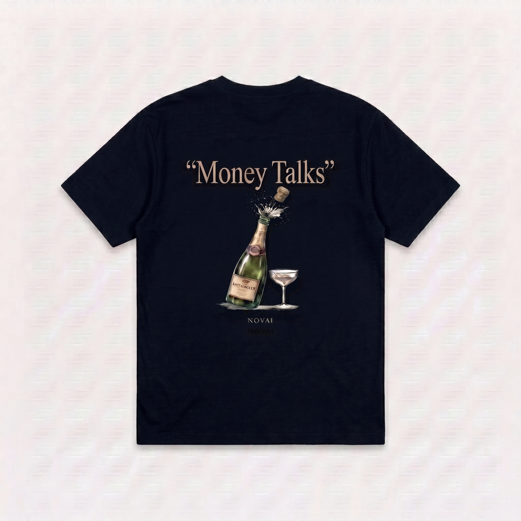 Money Talks Champagne Tee BLACK