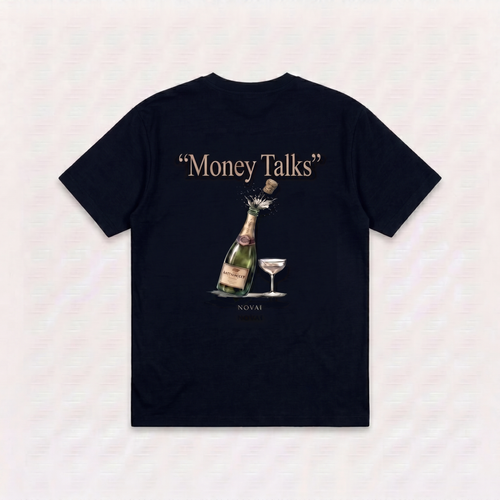 Money Talks Champagne Tee BLACK